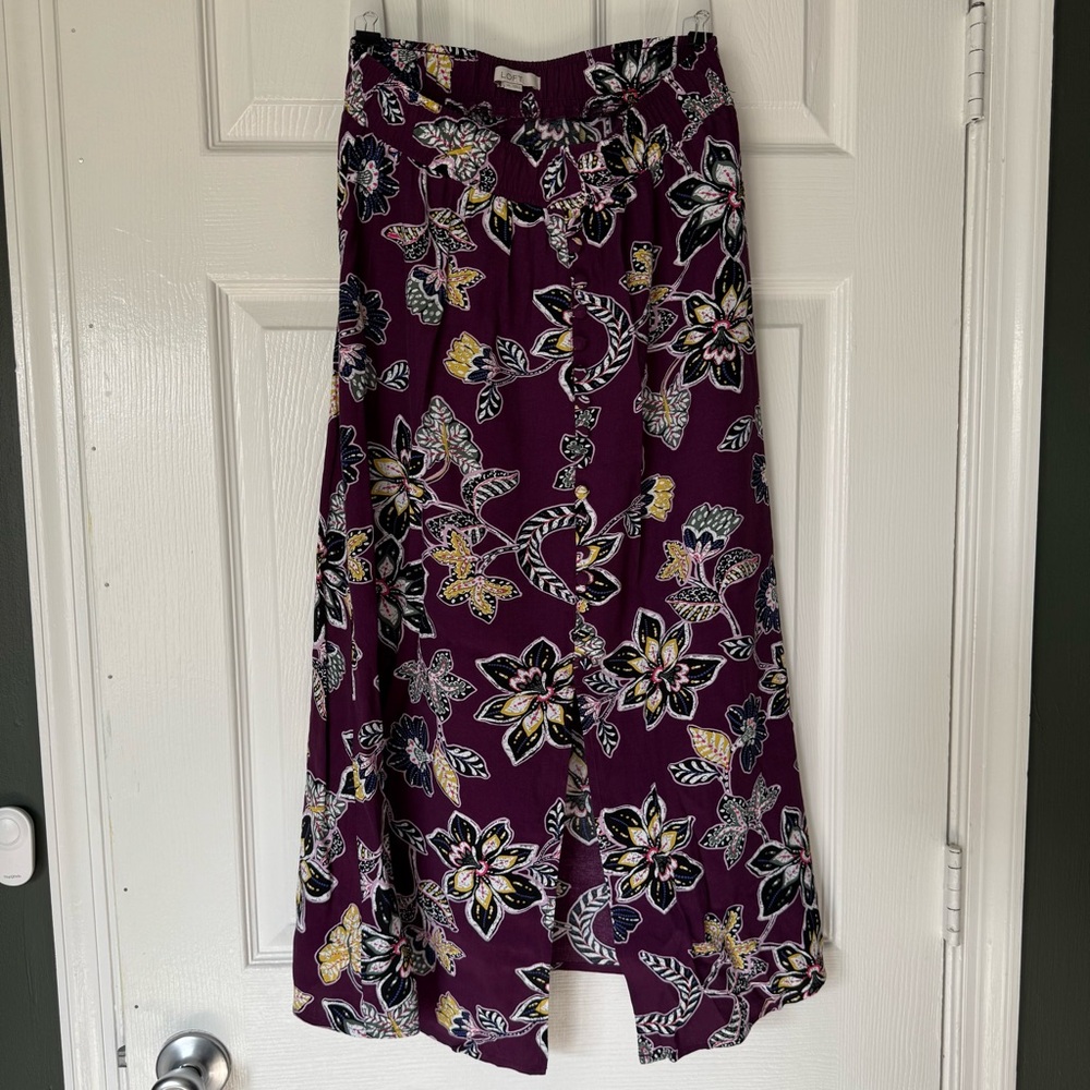 LOFT Floral Purple Women's Skirt